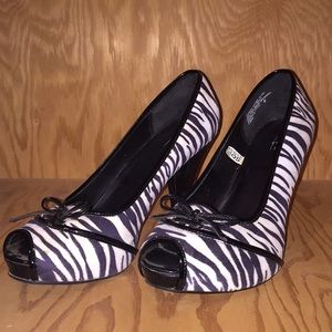 Zebra print heels